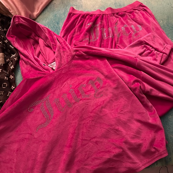 Juicy Couture Pants - Juicy Couture Pink Jumpsuit with Rhinestone Detail
